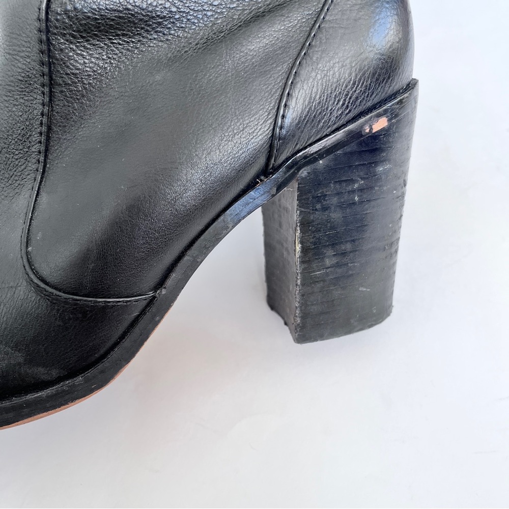 Splendid Black Leather Ankle Boots Size 9.5 - Picture 5 of 11